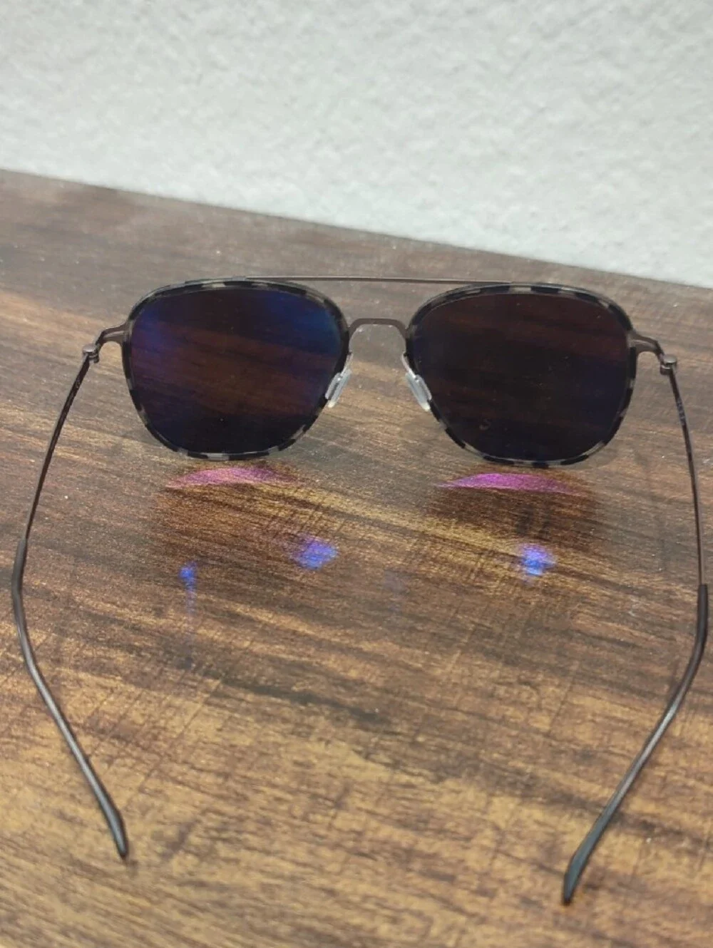 Men's Aviator-Style Sunglasses with Dark Brown Lenses
